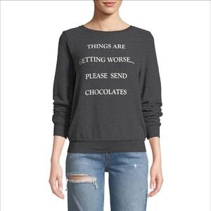 Wildfox Send Chocolates Baggy Beach Jumper Sweater